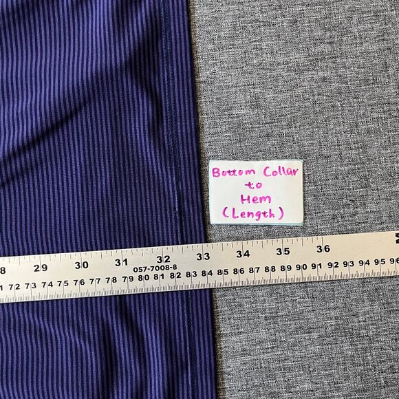 Greyson Golf Performance Striped Polo Shirt - Men's Size L - Purple - Picture 9 of 10